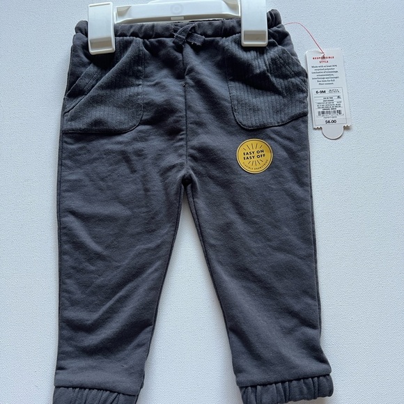 NWT Cat & Jack Baby Boy Size 6-9M Sweatpants Dark Gray (G1) - Picture 1 of 5
